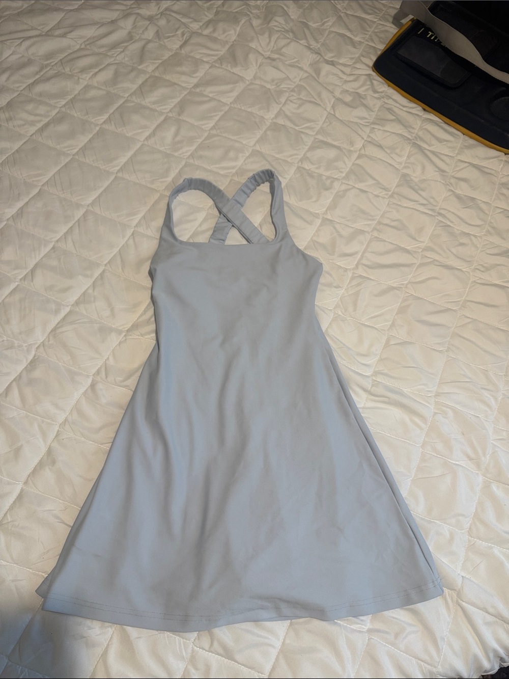 Citrine Light Blue Cross-Back Athletic Dress